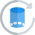 3D shape of a cylinder model being reloaded icon