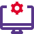 Desktop computer operating system setting and maintenance icon