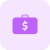 Business briefcase isolated on a white background icon