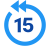 Torna 15 secondi indietro icon