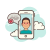 Smartphone Chat Male icon