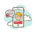 Smartphone Chat Femelle icon