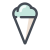 Cono de helado de fruta icon