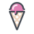 Cône de crème glacée aux fruits icon