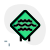 Big waves warning on a sign board layout icon