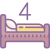 ベッド 4 台 icon