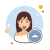클라우드 계정-로그인-여성 icon