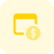 Monetization of web content with a dollar sign icon