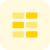 Horizontal block grid in tiles template layout icon