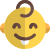 Baby smiley face emoticon with tongue out icon