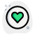 Heart shape logotype for smartwatches for measuring pulse rate icon