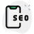Seo on smartphone isolated on a white background icon