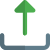 Digital upload document file with tray technology icon