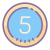 Circled 5 icon