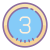 3 en círculo icon