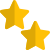 Two star ratings for average online portfolio feedback icon