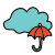 Parapluie de nuage icon