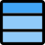 Horizontal lines with three layer cells in frame icon