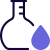 Blood testing at laboratory in a flask icon