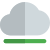 Loading bar started with cloud computing system icon