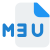 M3U is a computer file format for a multimedia playlist icon