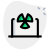 Activity monitoring with nuclear station on a laptop icon