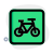 Bicycle lane sign on a road for safety of the pedestrian icon