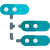 Server connected in series to access computer database icon