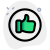 Like or thumbs up gesture isolated on a white background icon