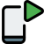 Media player in cell phone play button icon
