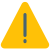 Triangular signboard with exclamation mark signal warning icon