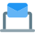 New mail on laptop icon