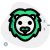 Happy smiling lion face with long hair emoji icon