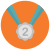 Medalha de segundo lugar icon