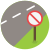 Setas de sinal de rua de direção errada icon