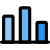 Fluctuative bar chart graph for this financial year icon