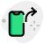 Message forward sign from smartphone instant messenger icon