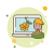 Цветок на ноутбуке icon