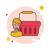 Cesta de compras roja icon