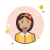 Brown Hair Business Lady With Glasses icon