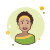 Brown Short Hair Lady With Golden Earrings icon