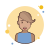 Short Hair Lady in Blue Shirt icon