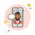 Geschäftsmann mit Bart Messaging icon