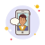 Male Student Messaging icon