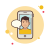 Man in Yellow Shirt Messaging icon