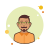 Man in Orange Shirt icon