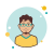Man in Yellow T Shirt icon