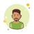 Man With Mustaches in Green Shirt icon