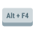 tasto alt-più-f4 icon