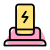 Mobile phone rest power charging station dock icon